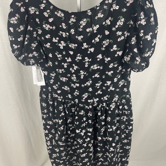 BP Black Printed Babydoll Minidress size small NWT - Picture 8 of 10